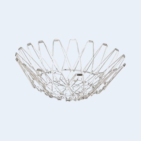 Stainless Steel Multi Fold Curving Magic Fruit Basket