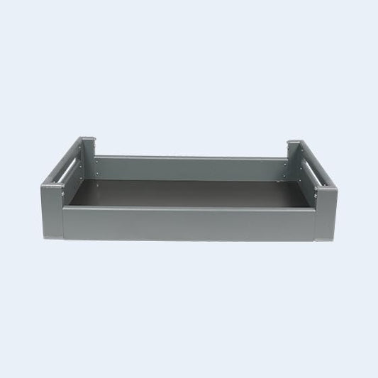 Platina Aluminum Storage Basket, Grey, Decorative Serving Tray, Kitchen Counter Organizer, Modern Style