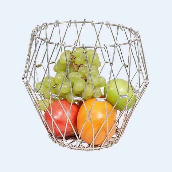 Stainless Steel Multi Fold Curving Magic Fruit Basket