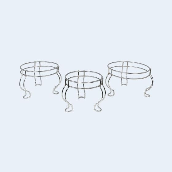Decorative Plant Stand Set, Stainless Steel, Curved Legs, Indoor Pot Holder