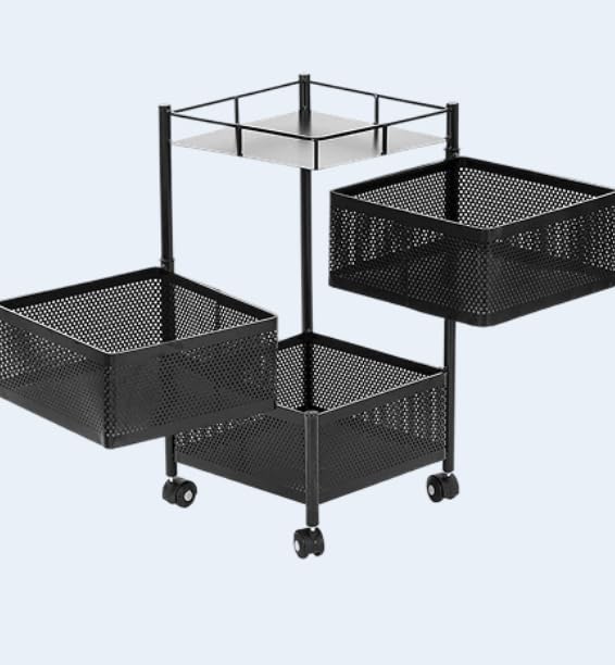 Iron (M.S) 3 Layer Vegetable (Multipurpose Office Organizer) Trolley